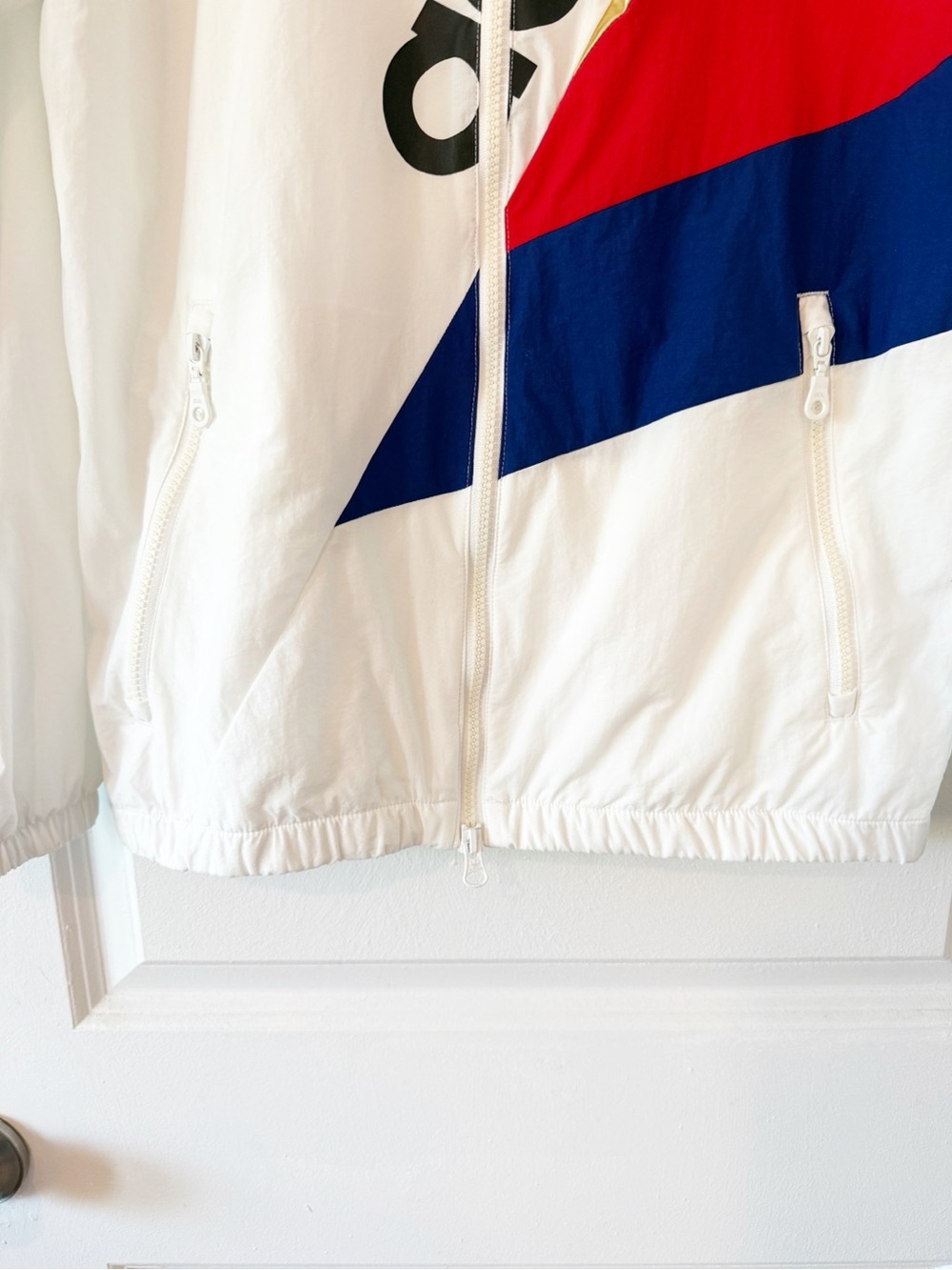 ADIDAS Originals Tribe Windbreaker White Track Jacket Size Small Lightweight - Picture 5 of 8